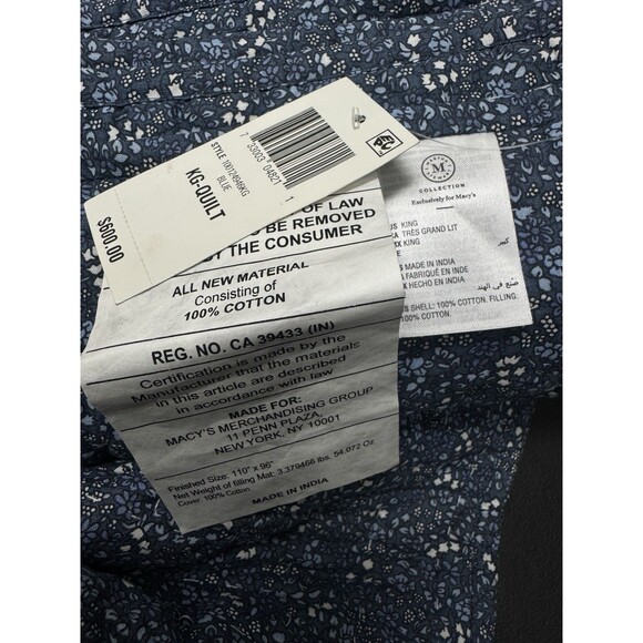 Martha Stewart Collection Artisan Hand Crafted Log Cabin KING Quilt ,$600 - Picture 8 of 8